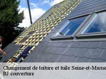Changement de toiture et tuile 77 Seine-et-Marne  BJ couverture