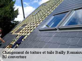 Changement de toiture et tuile  bailly-romainvilliers-77700 BJ couverture